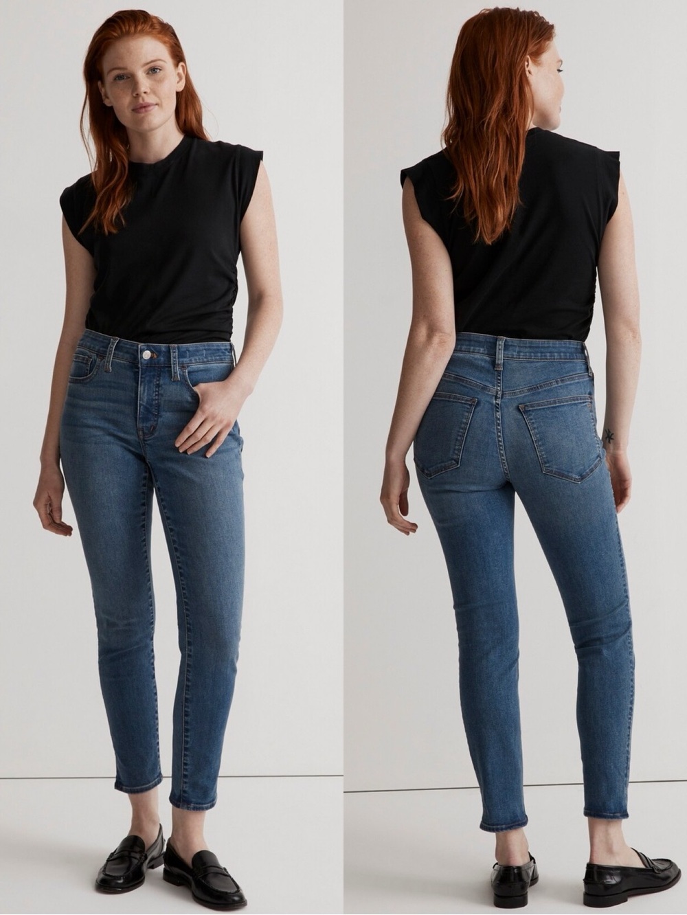 Madewell Curvy Mid Rise Roadtripper Supersoft Skinny Jeans in Hastings Wash